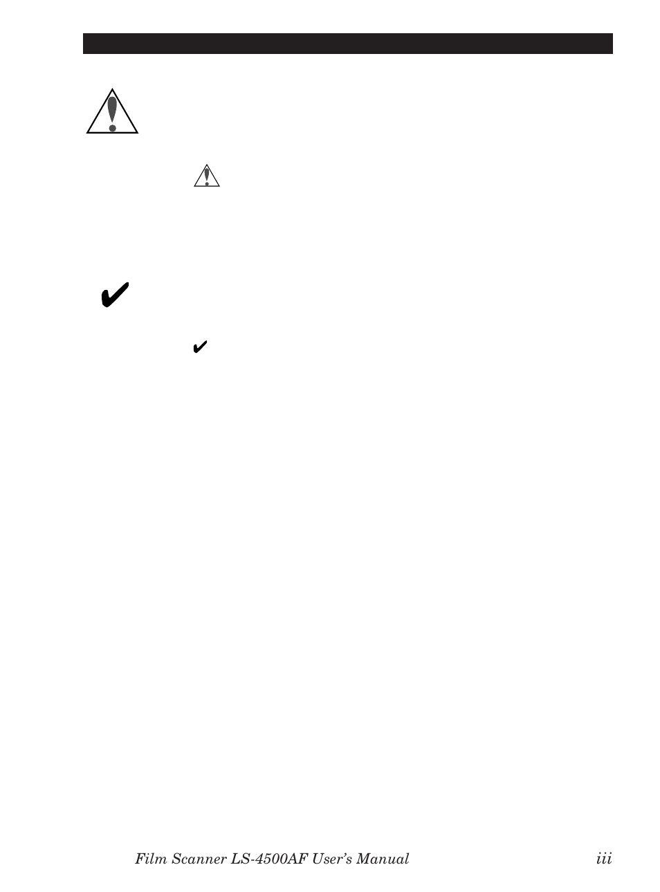 Indication | Nikon LS-4500AF User Manual | Page 5 / 74