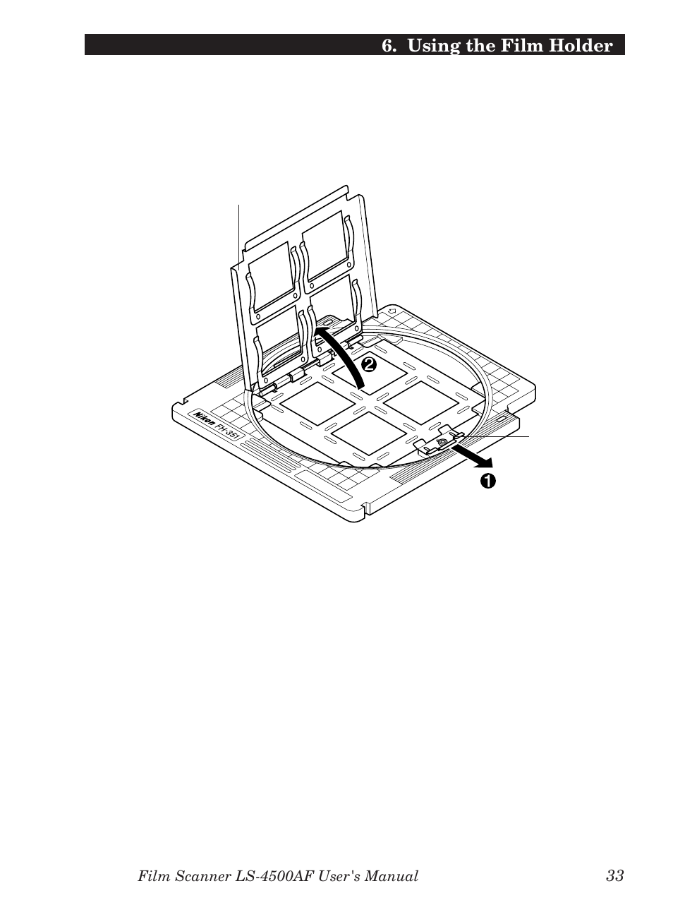 Using the film holder | Nikon LS-4500AF User Manual | Page 53 / 74