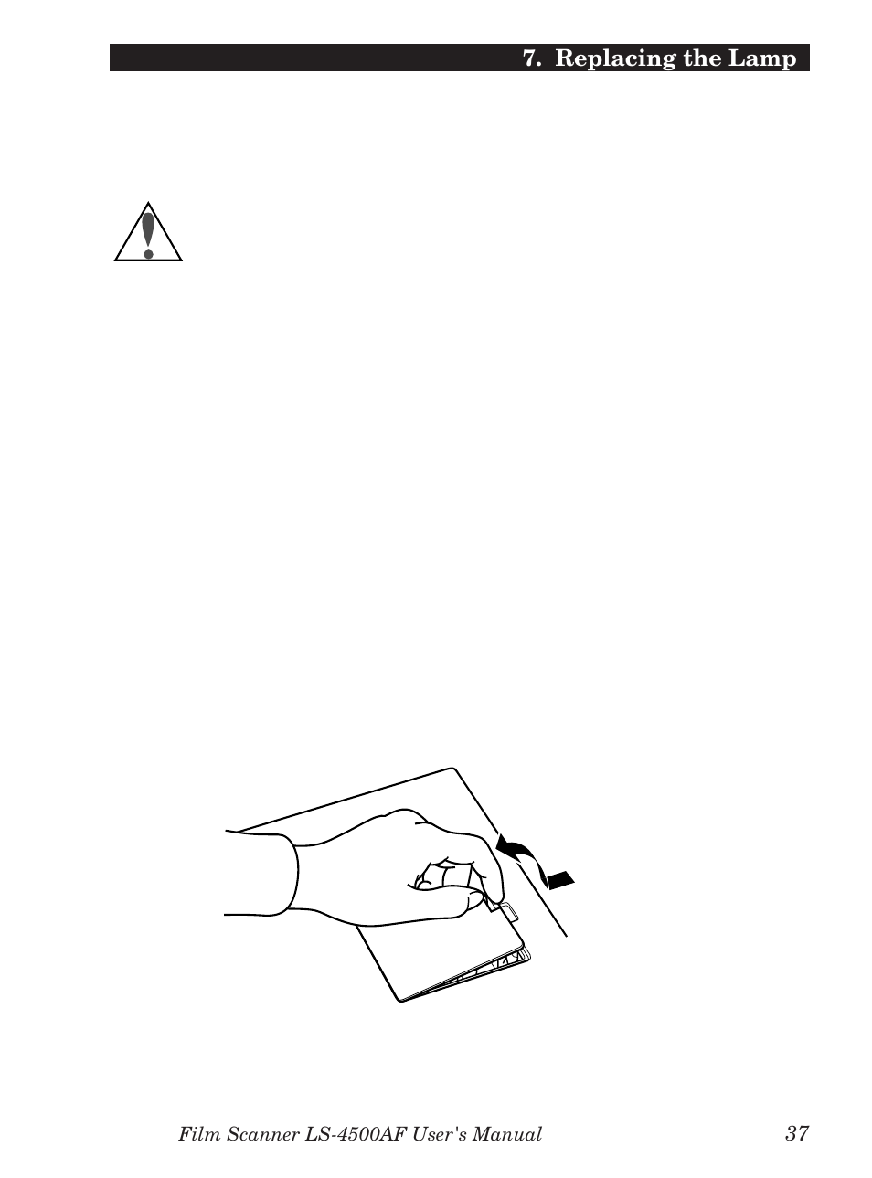 Replacing the lamp | Nikon LS-4500AF User Manual | Page 57 / 74