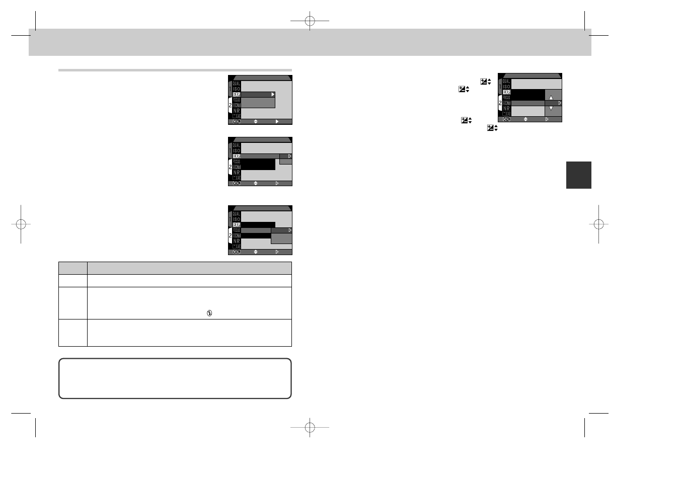 Exposure options | Nikon 885 User Manual | Page 75 / 105