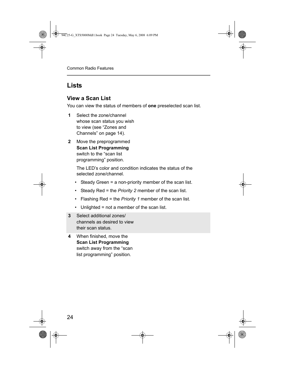 Lists, View a scan list | Nikon XTS 5000 User Manual | Page 34 / 84