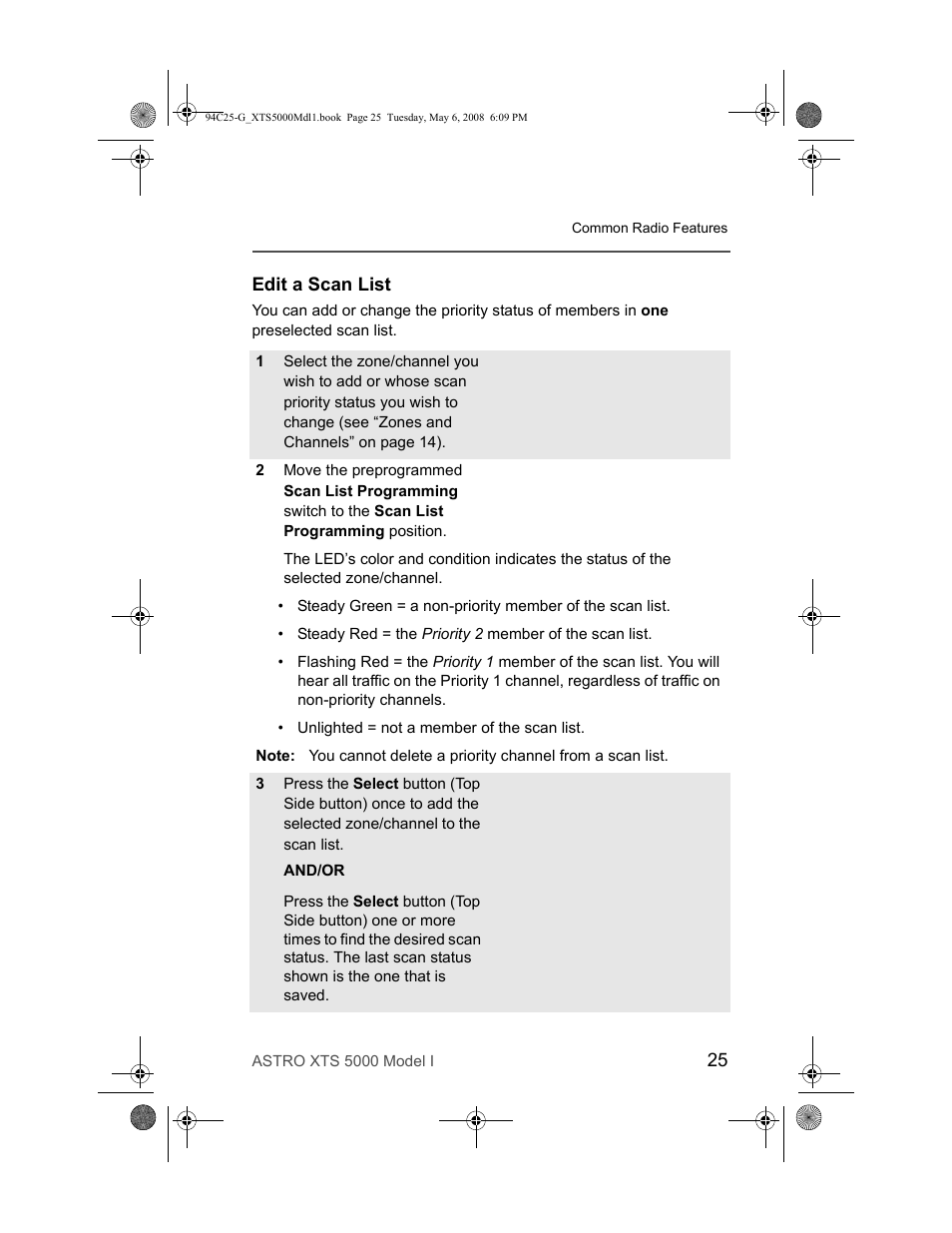 Edit a scan list | Nikon XTS 5000 User Manual | Page 35 / 84