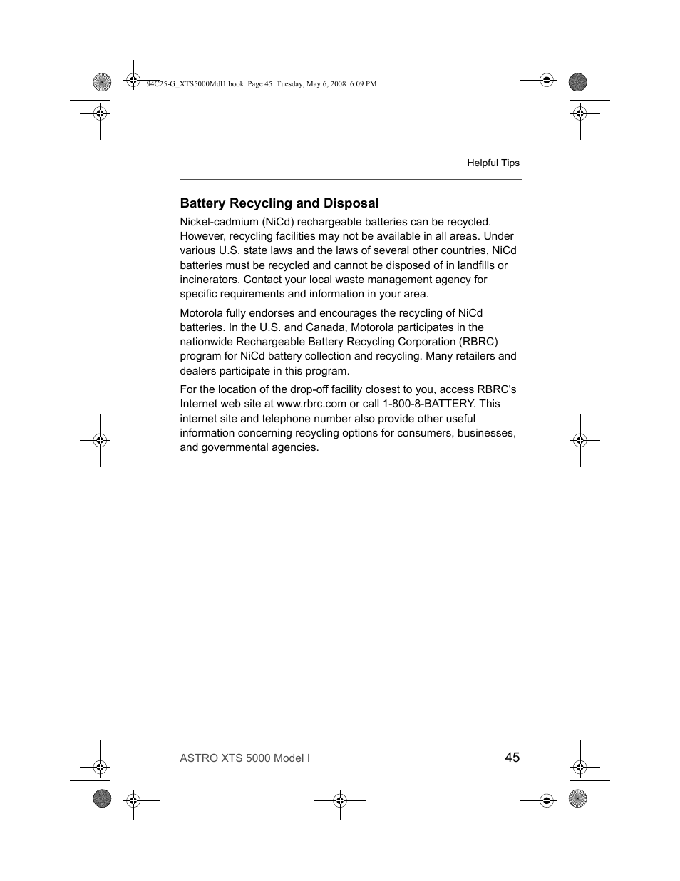 Battery recycling and disposal | Nikon XTS 5000 User Manual | Page 55 / 84