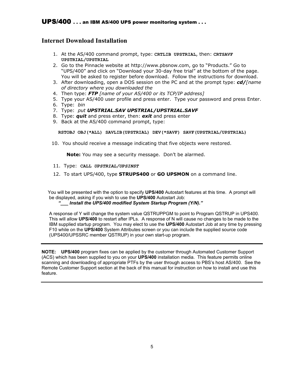 Ups/400, Internet download installation | Nikon UPS User Manual | Page 5 / 29