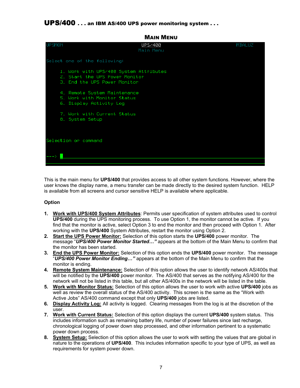 Ups/400 | Nikon UPS User Manual | Page 7 / 29