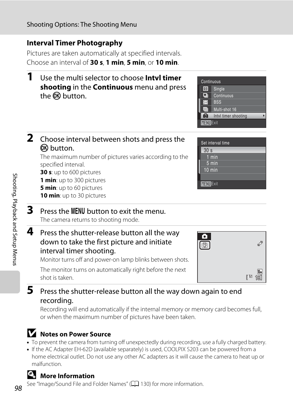 A 98) | Nikon COOLPIX S203 User Manual | Page 110 / 164