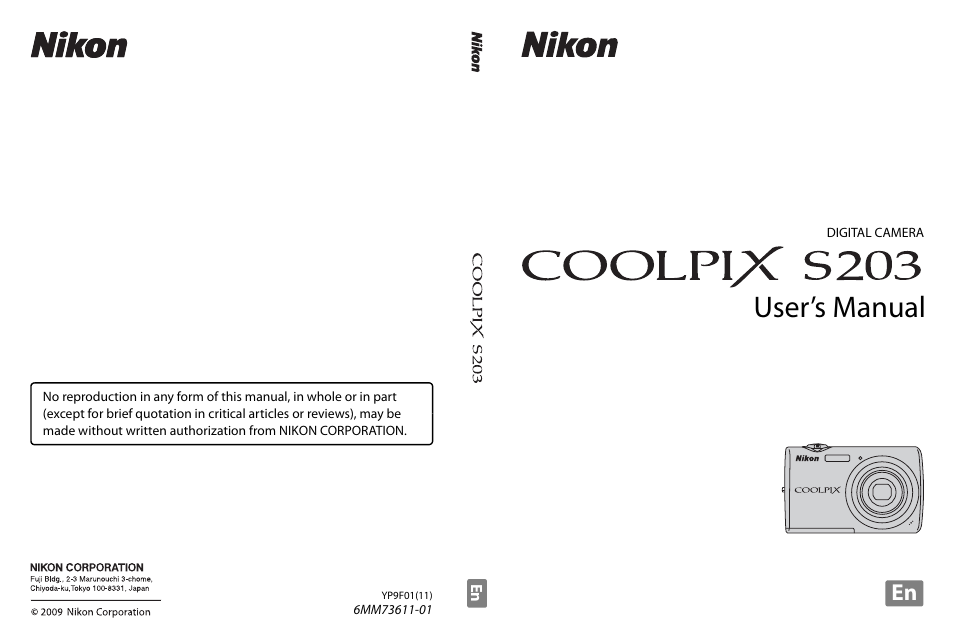 User’s manual | Nikon COOLPIX S203 User Manual | Page 164 / 164