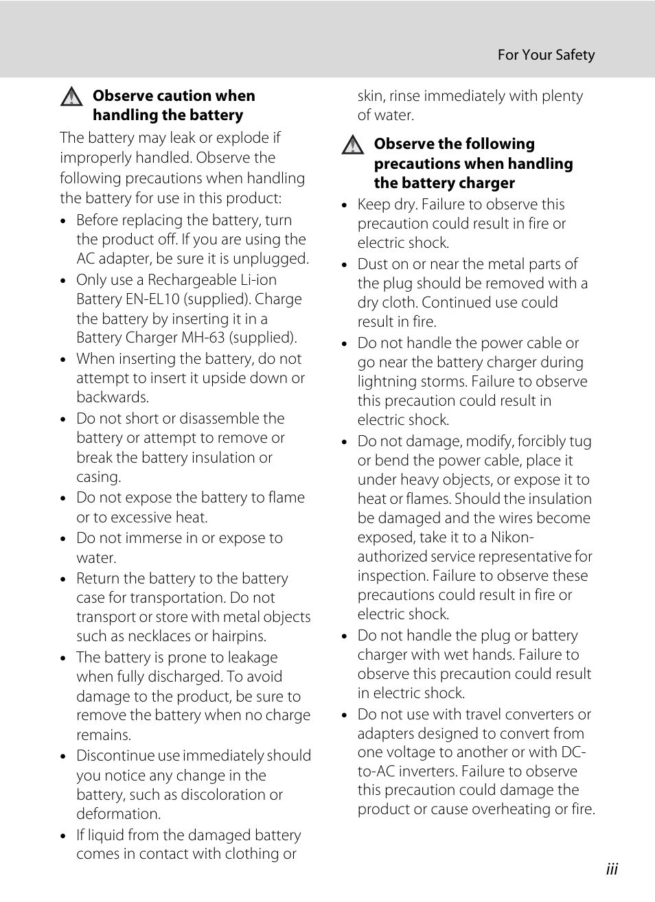 Nikon COOLPIX S203 User Manual | Page 5 / 164