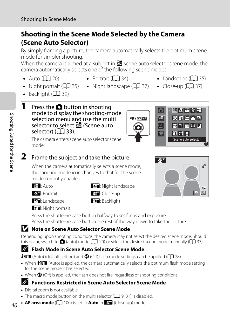 A 40) | Nikon COOLPIX S203 User Manual | Page 52 / 164