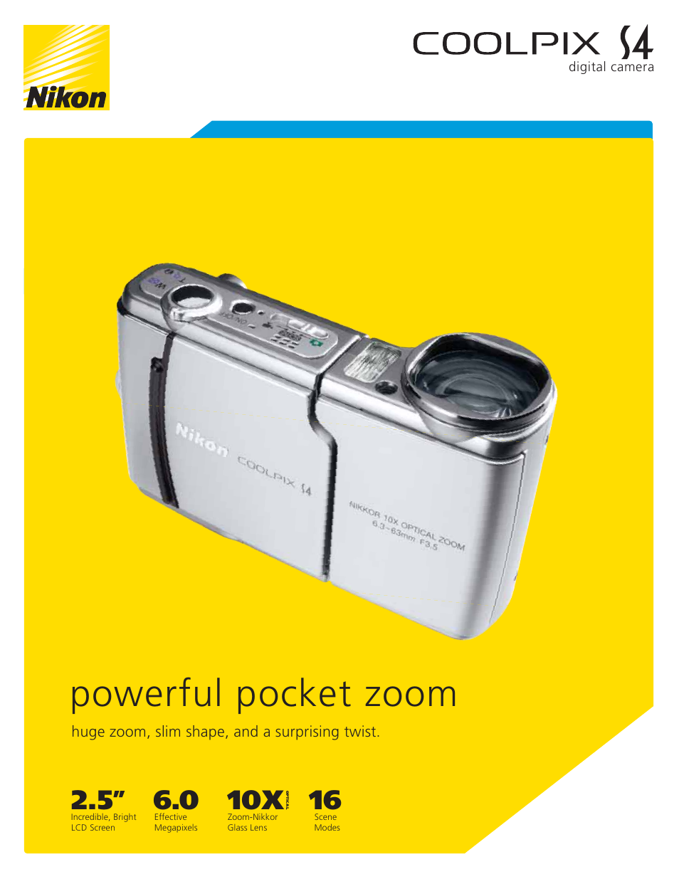 Nikon Coolpix S4 User Manual | 8 pages