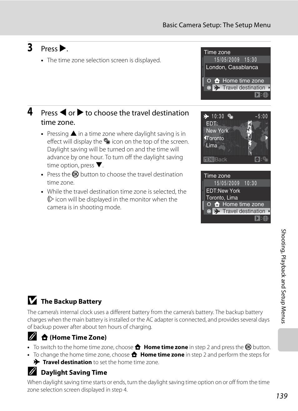 A139), Press k | Nikon Coolpix P90 User Manual | Page 151 / 192