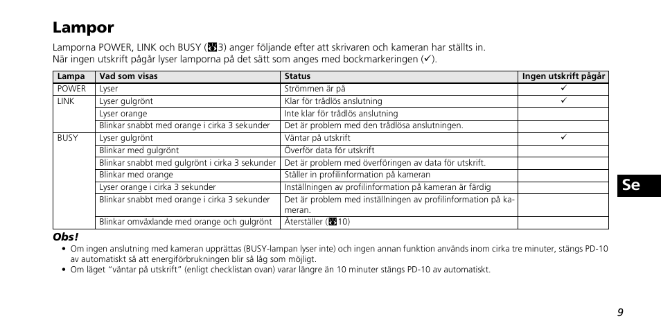 Se lampor | Nikon PD-10 User Manual | Page 75 / 120