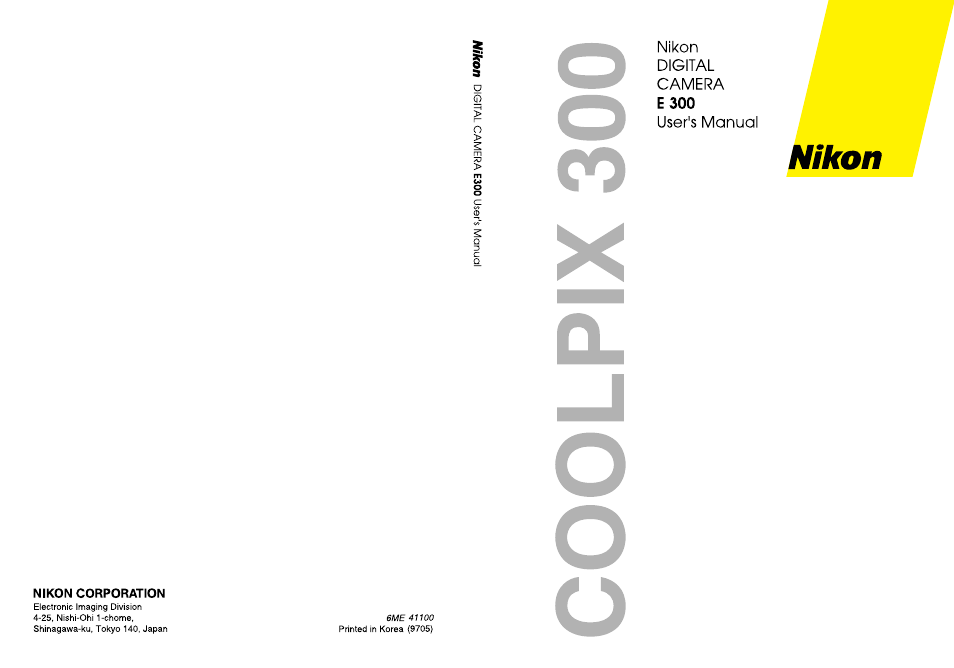 Nikon Coolpix 300 User Manual | 116 pages