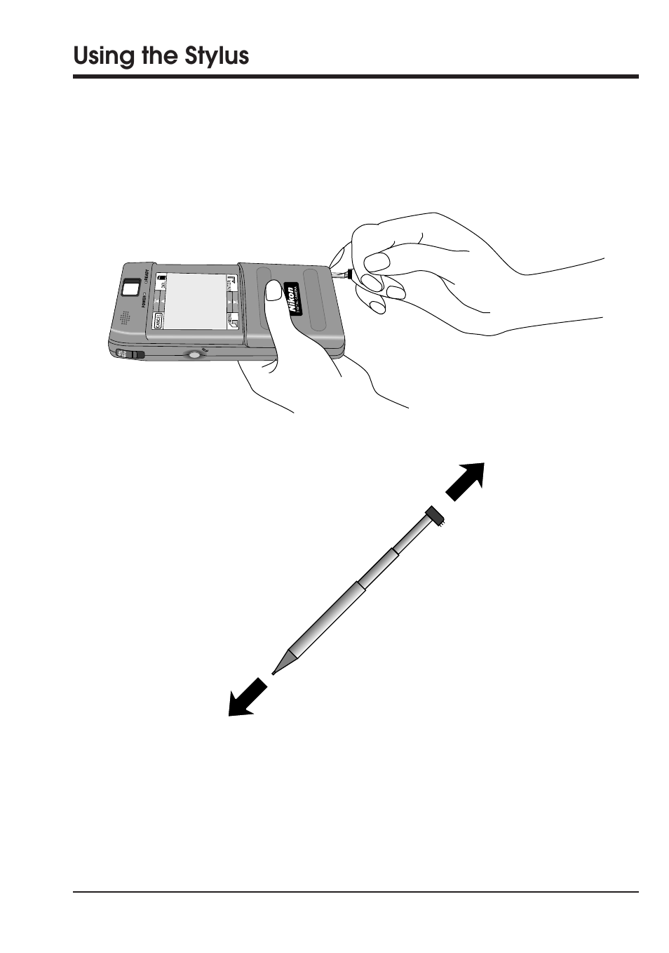 Using the stylus | Nikon Coolpix 300 User Manual | Page 23 / 116