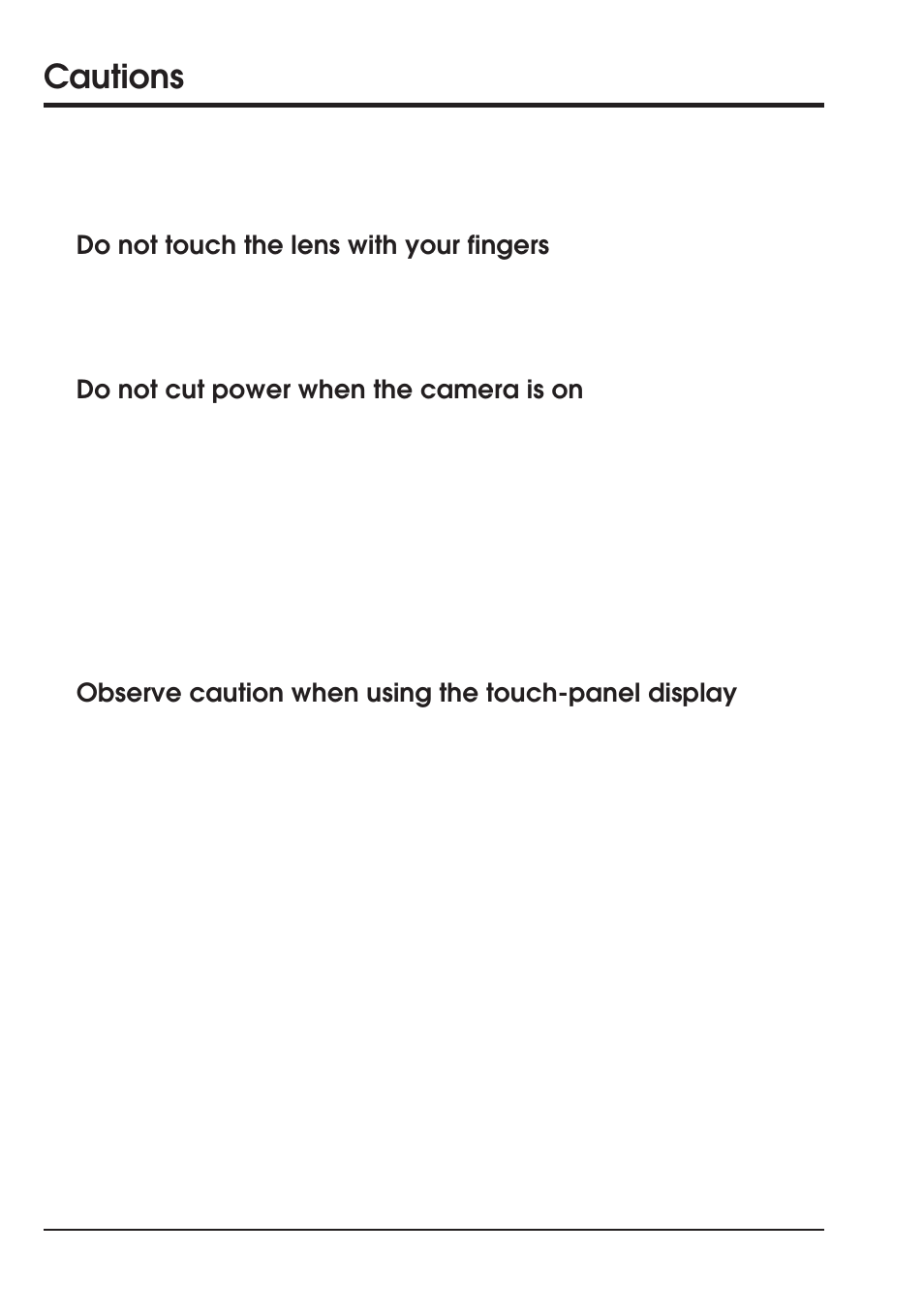Cautions | Nikon Coolpix 300 User Manual | Page 26 / 116