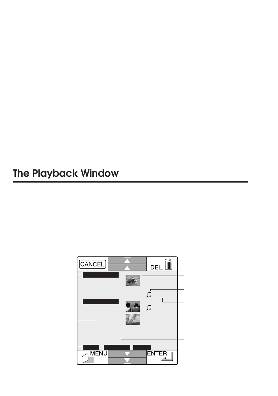 The playback window | Nikon Coolpix 300 User Manual | Page 54 / 116