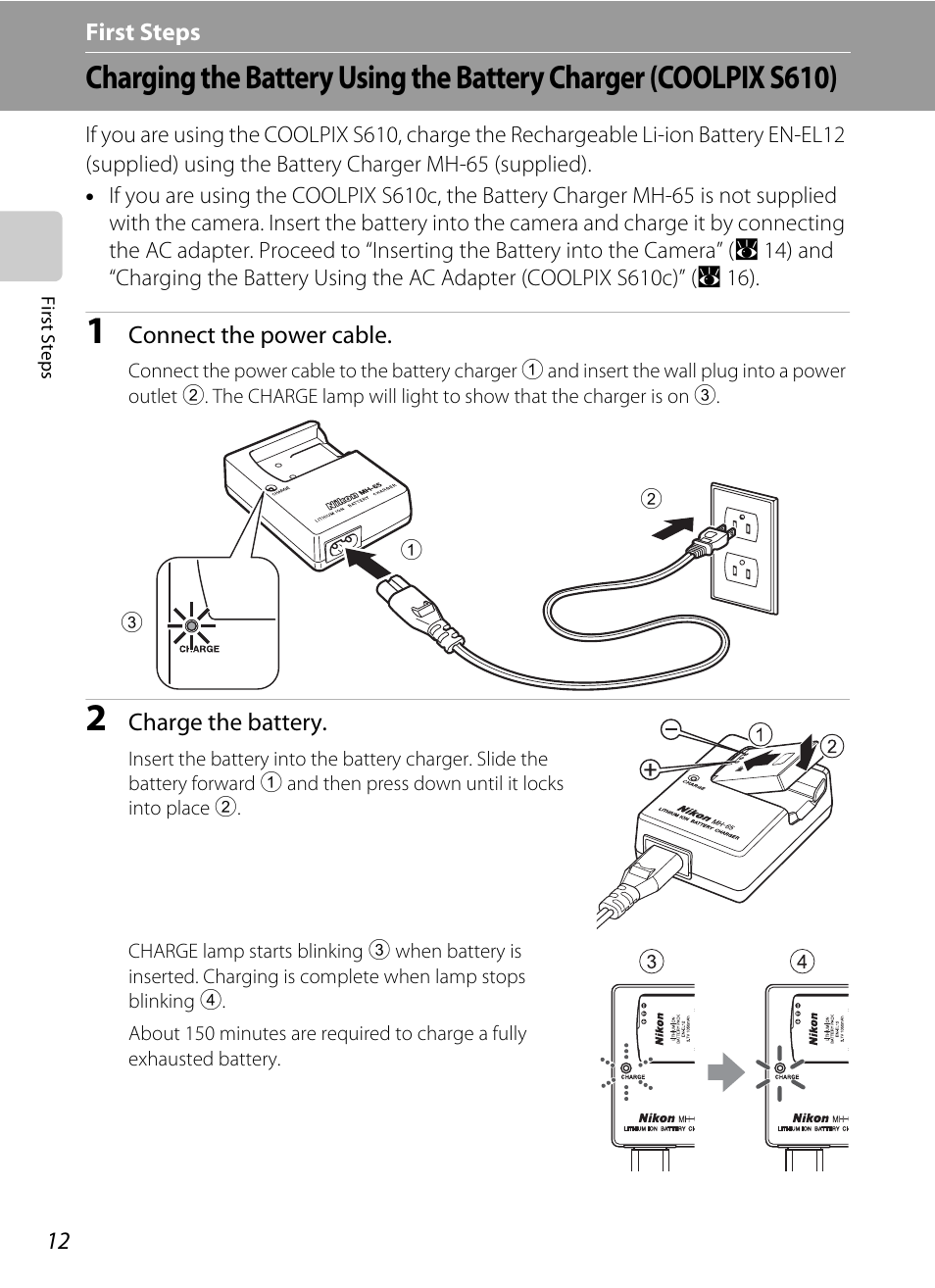 First steps | Nikon Coolpix S610 User Manual | Page 24 / 151
