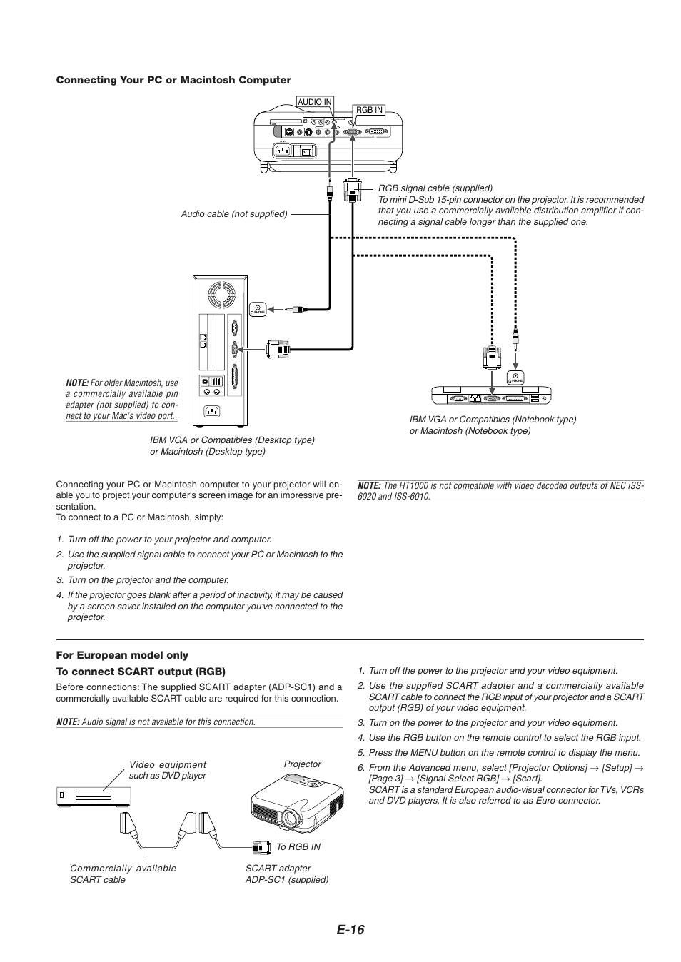 E-16 | Nikon HT1000 User Manual | Page 16 / 61