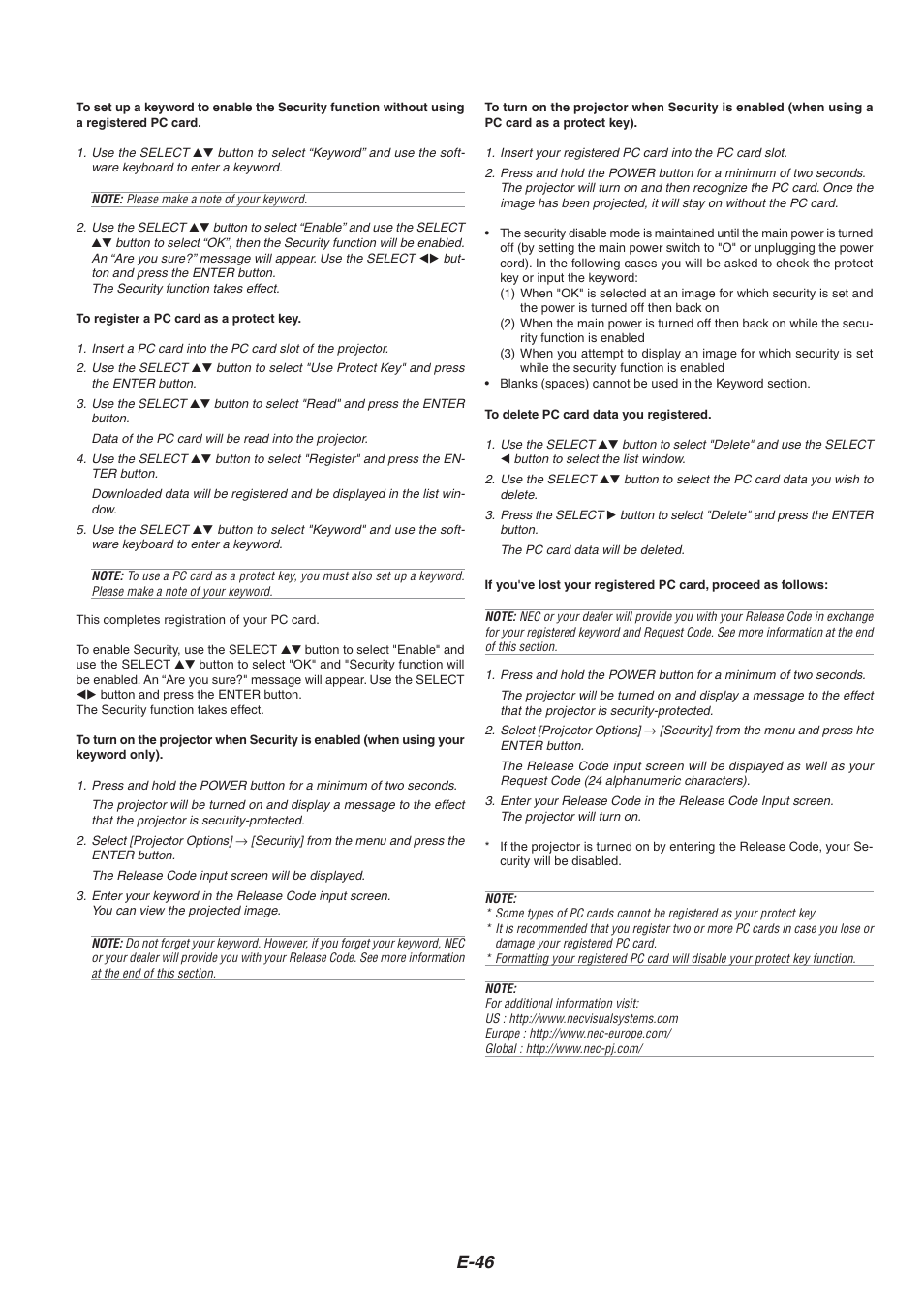 E-46 | Nikon HT1000 User Manual | Page 46 / 61