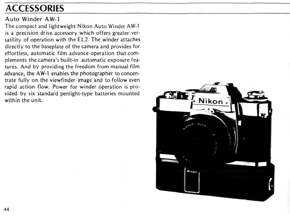 Exposure measurement-continued | Nikon EL2 User Manual | Page 44 / 75