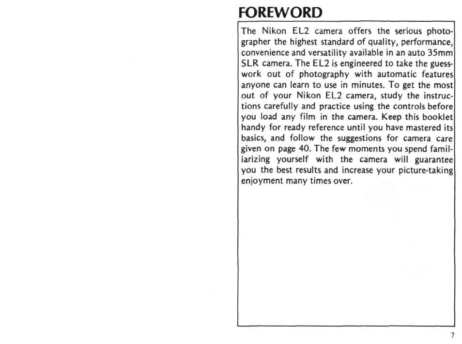 Nikon EL2 User Manual | Page 7 / 75