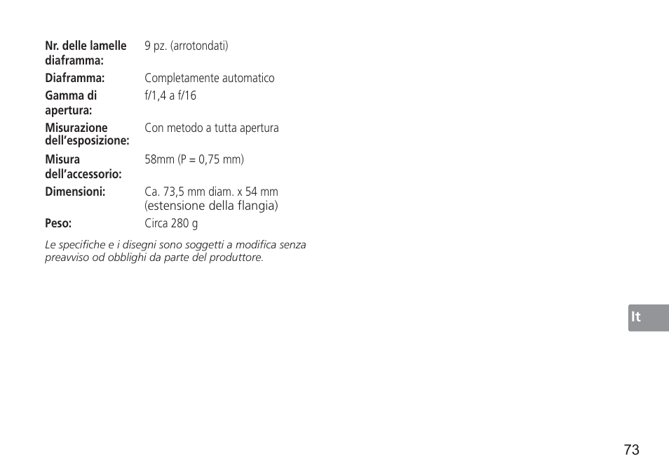 Nikon 50mm f/1.4G User Manual | Page 73 / 100