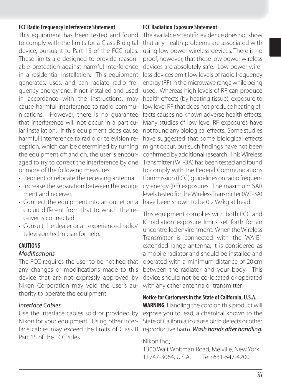 Nikon WT-3 User Manual | Page 5 / 65