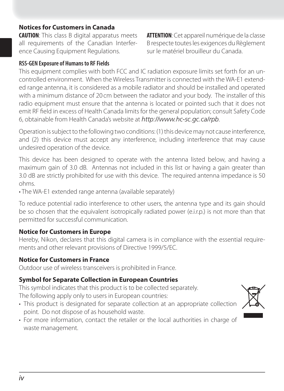 Nikon WT-3 User Manual | Page 6 / 65
