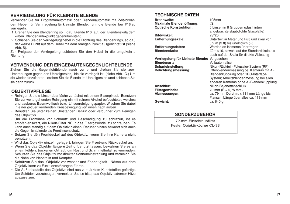 Nikon AF DC-NIKKOR User Manual | Page 8 / 22