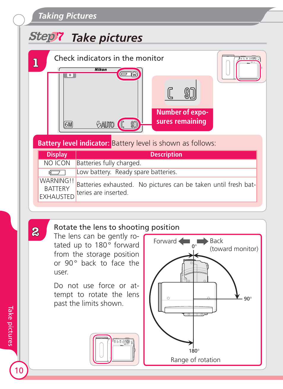 Take take pictures, Auto, Take pictures take pictures | Nikon Coolpix S4 User Manual | Page 10 / 28