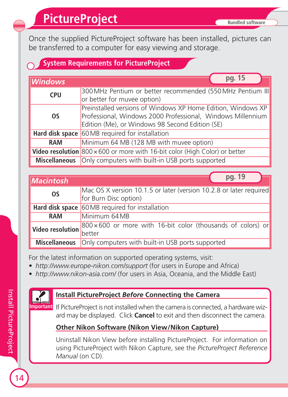 Pictureproject | Nikon Coolpix S4 User Manual | Page 14 / 28