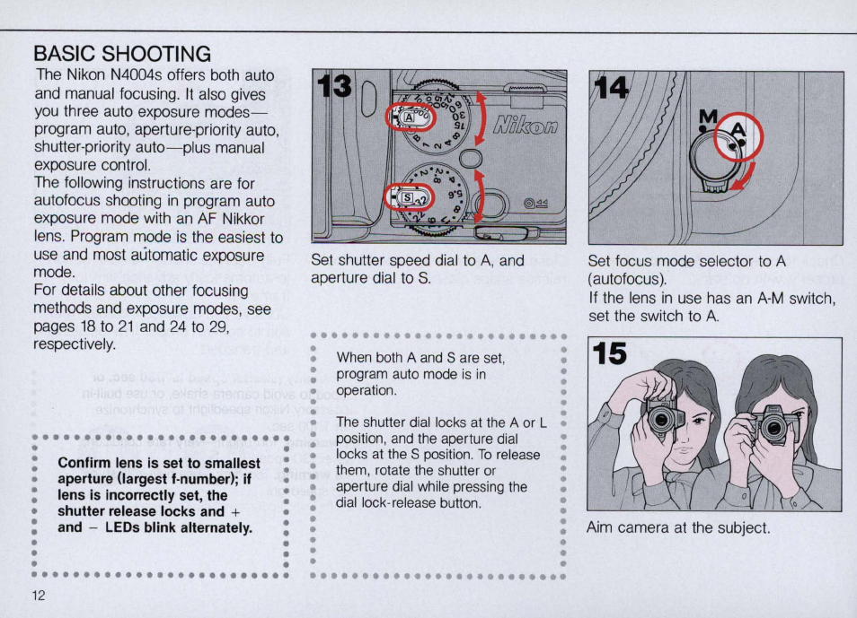 Nikon N4004s User Manual | Page 12 / 84