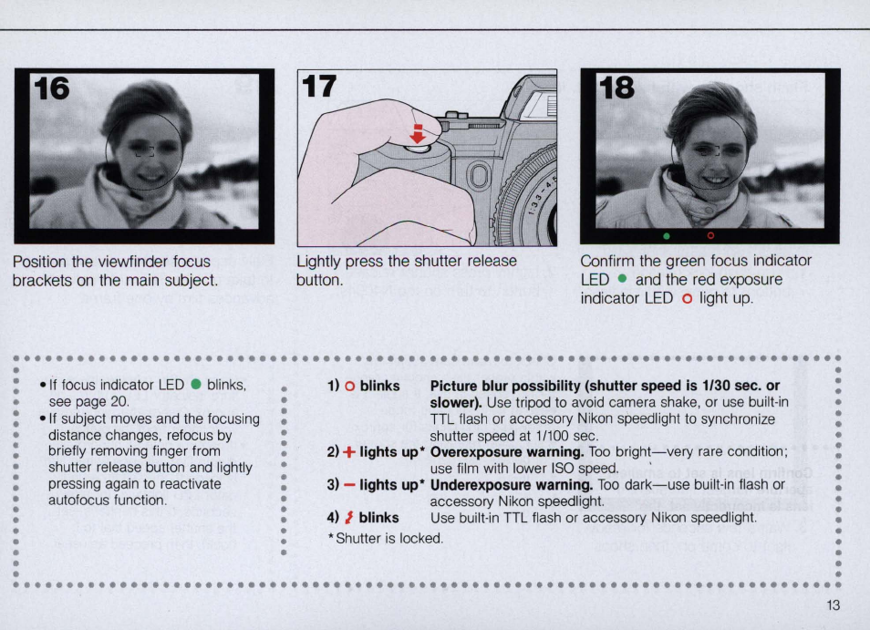 Basic shooting, Basic shooting -14 | Nikon N4004s User Manual | Page 13 / 84