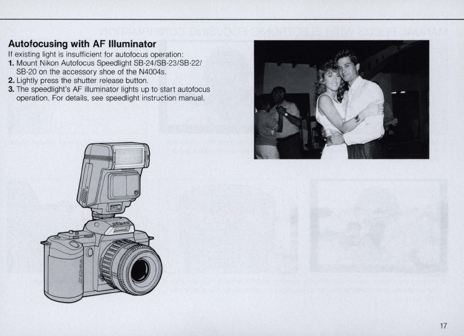 Focus, Autofocus, Focus -21 | Autofocus -17, Taking pictures with an off-center main subject | Nikon N4004s User Manual | Page 17 / 84