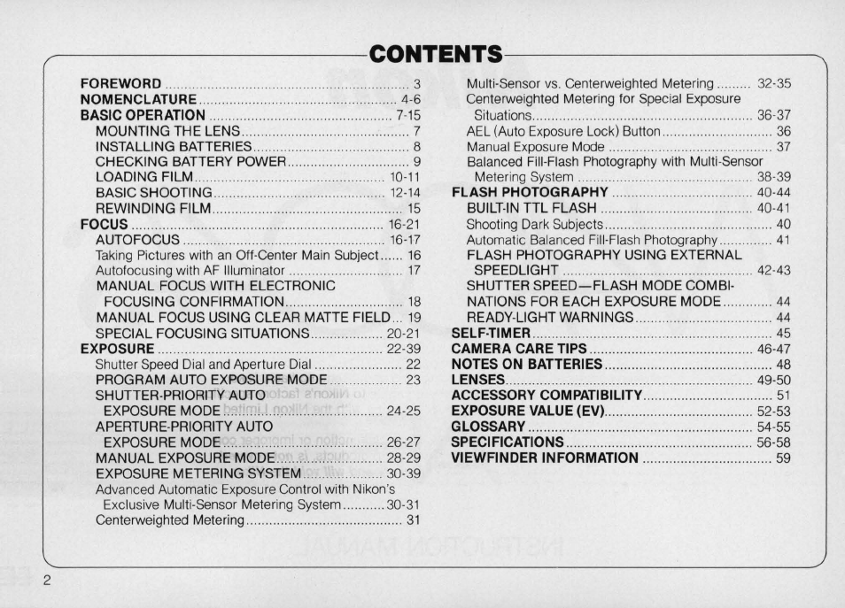 Nikon N4004s User Manual | Page 2 / 84