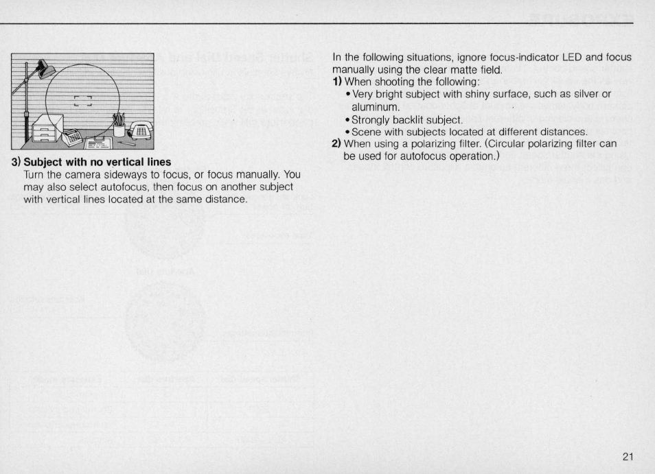 Special focusing situations, Special focusing situations -21 | Nikon N4004s User Manual | Page 21 / 84