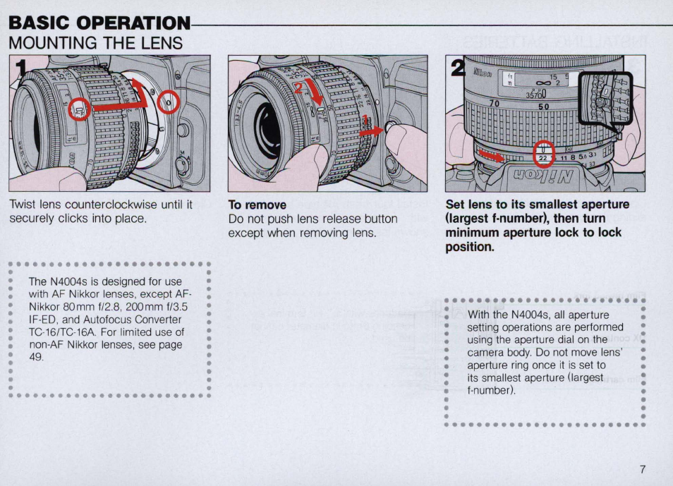 Nikon N4004s User Manual | Page 7 / 84