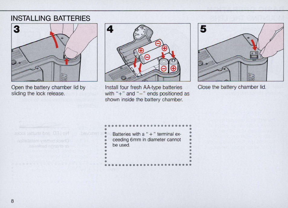 Basic operation, Mounting the lens, Basic operation 15 | Nikon N4004s User Manual | Page 8 / 84