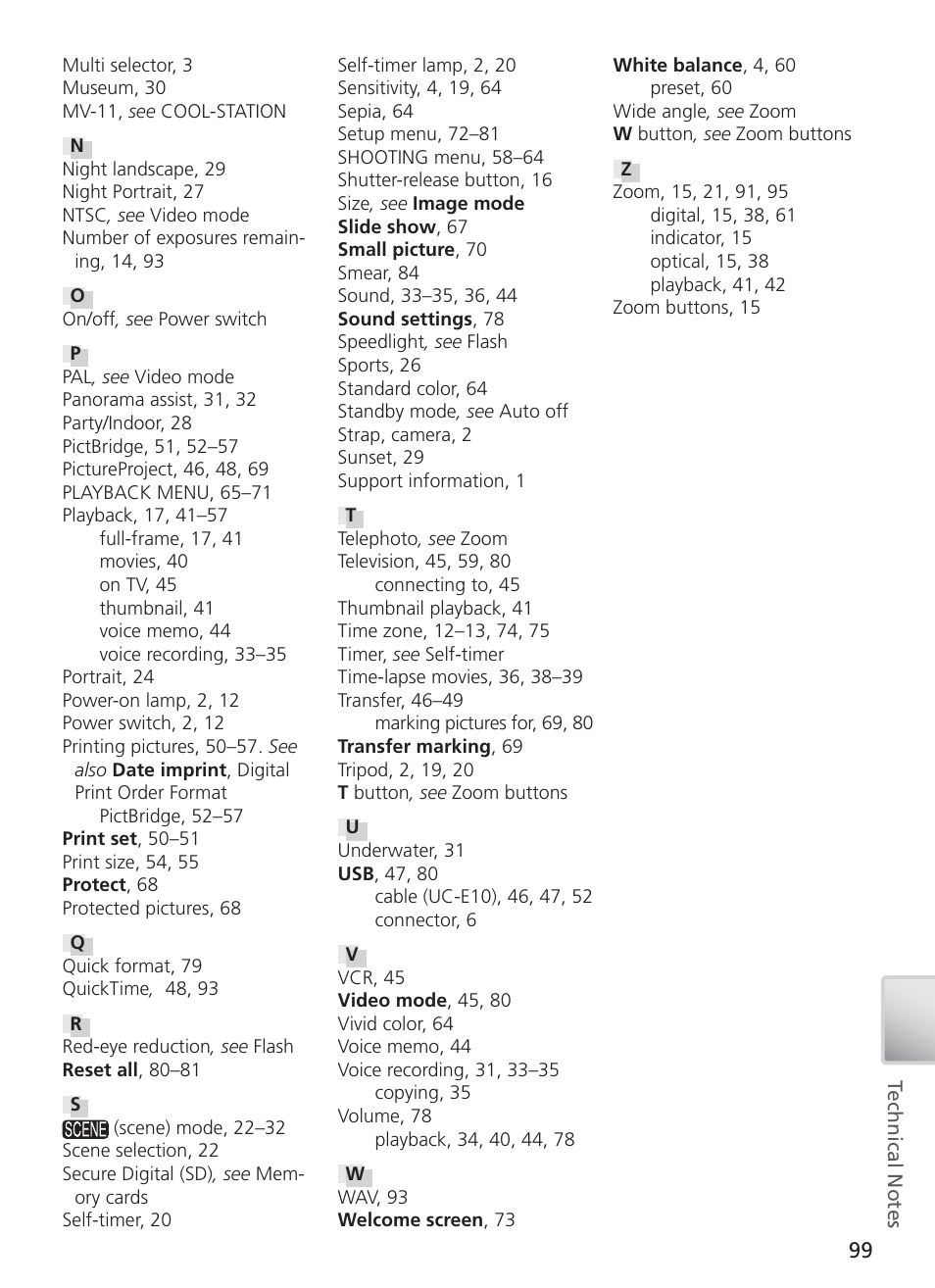 Nikon COOL PIX S1 User Manual | Page 109 / 110