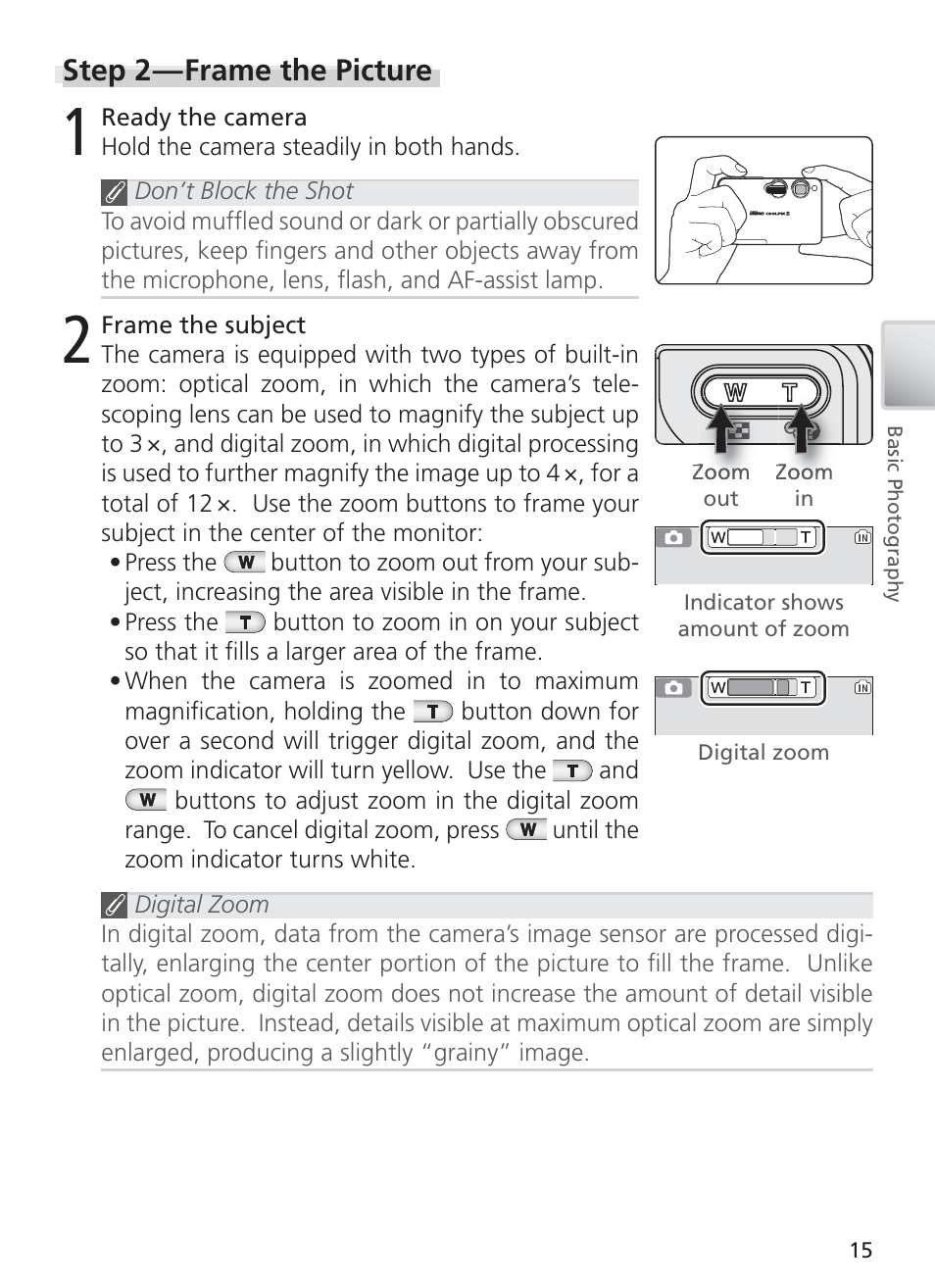 Step 2 — frame the picture | Nikon COOL PIX S1 User Manual | Page 25 / 110