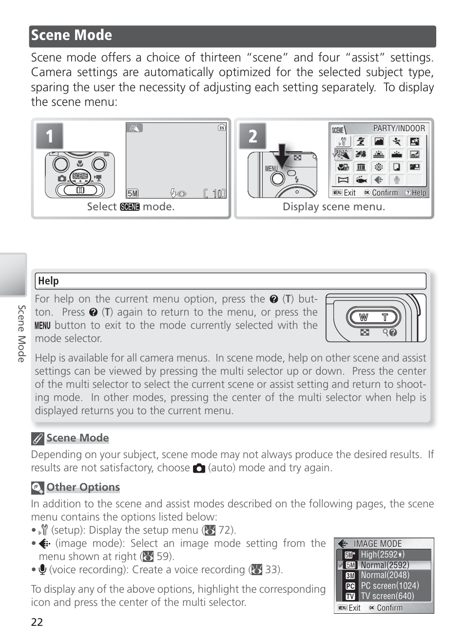 Scene mode | Nikon COOL PIX S1 User Manual | Page 32 / 110
