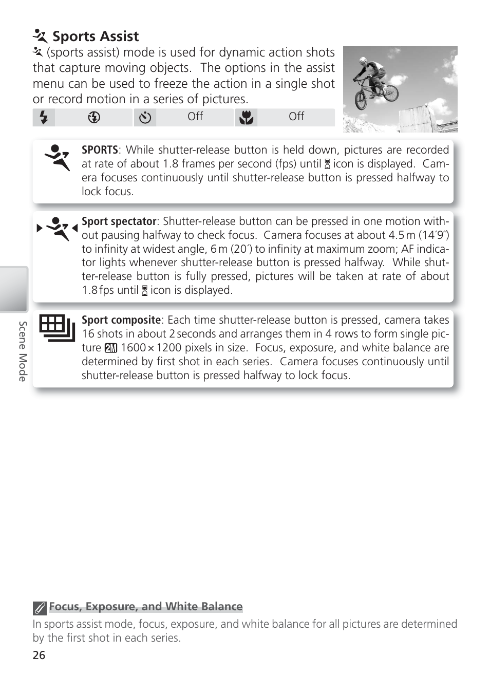 Sports assist | Nikon COOL PIX S1 User Manual | Page 36 / 110