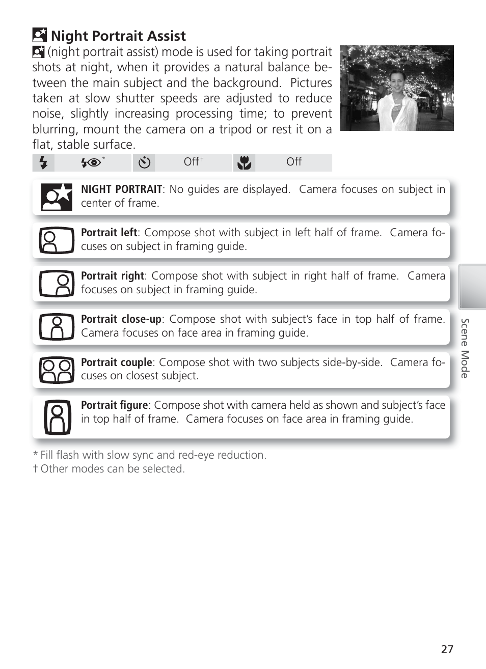 Night portrait assist | Nikon COOL PIX S1 User Manual | Page 37 / 110