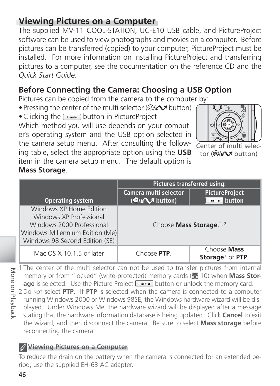 Viewing pictures on a computer | Nikon COOL PIX S1 User Manual | Page 56 / 110