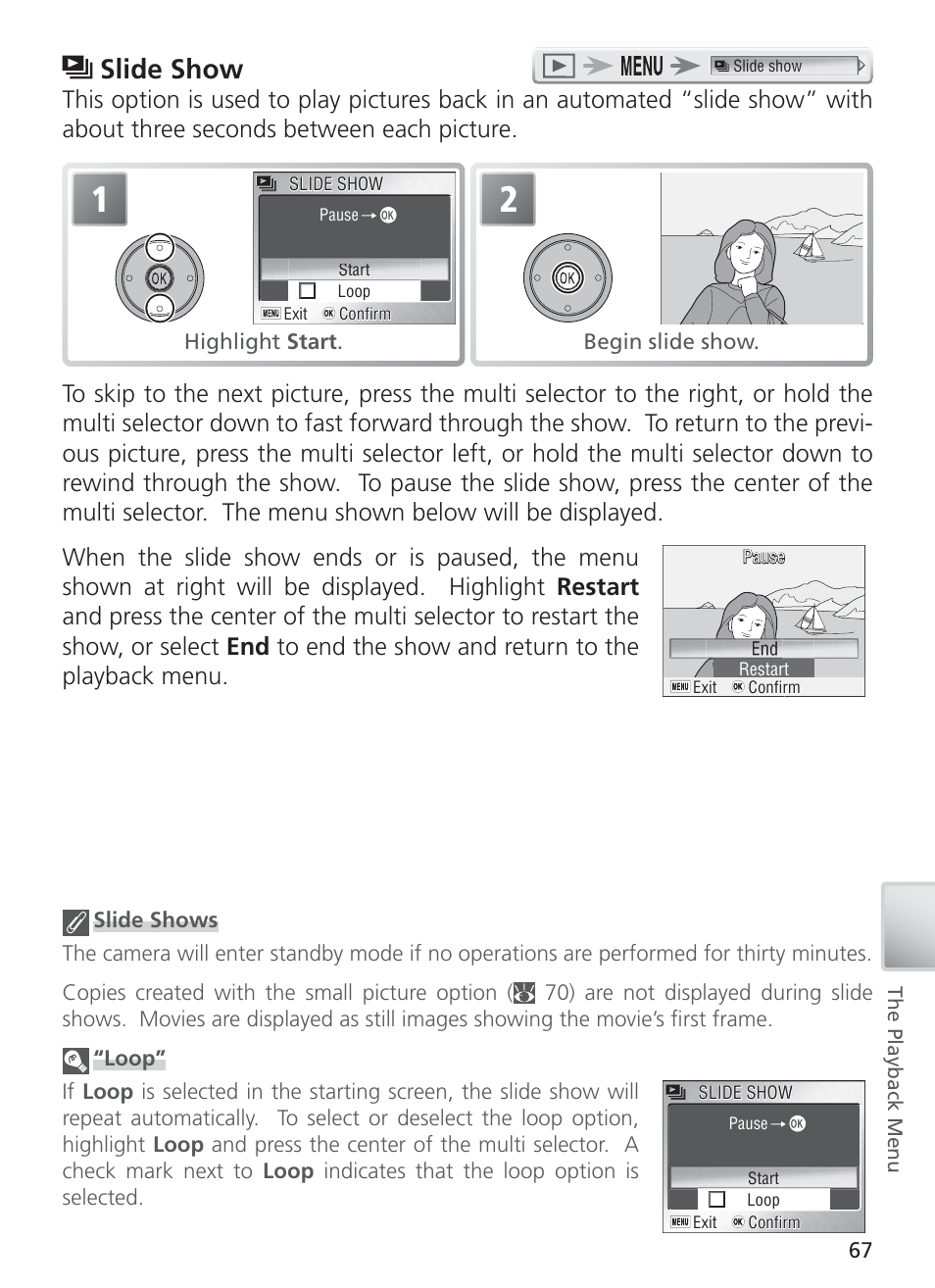 Slide show | Nikon COOL PIX S1 User Manual | Page 77 / 110