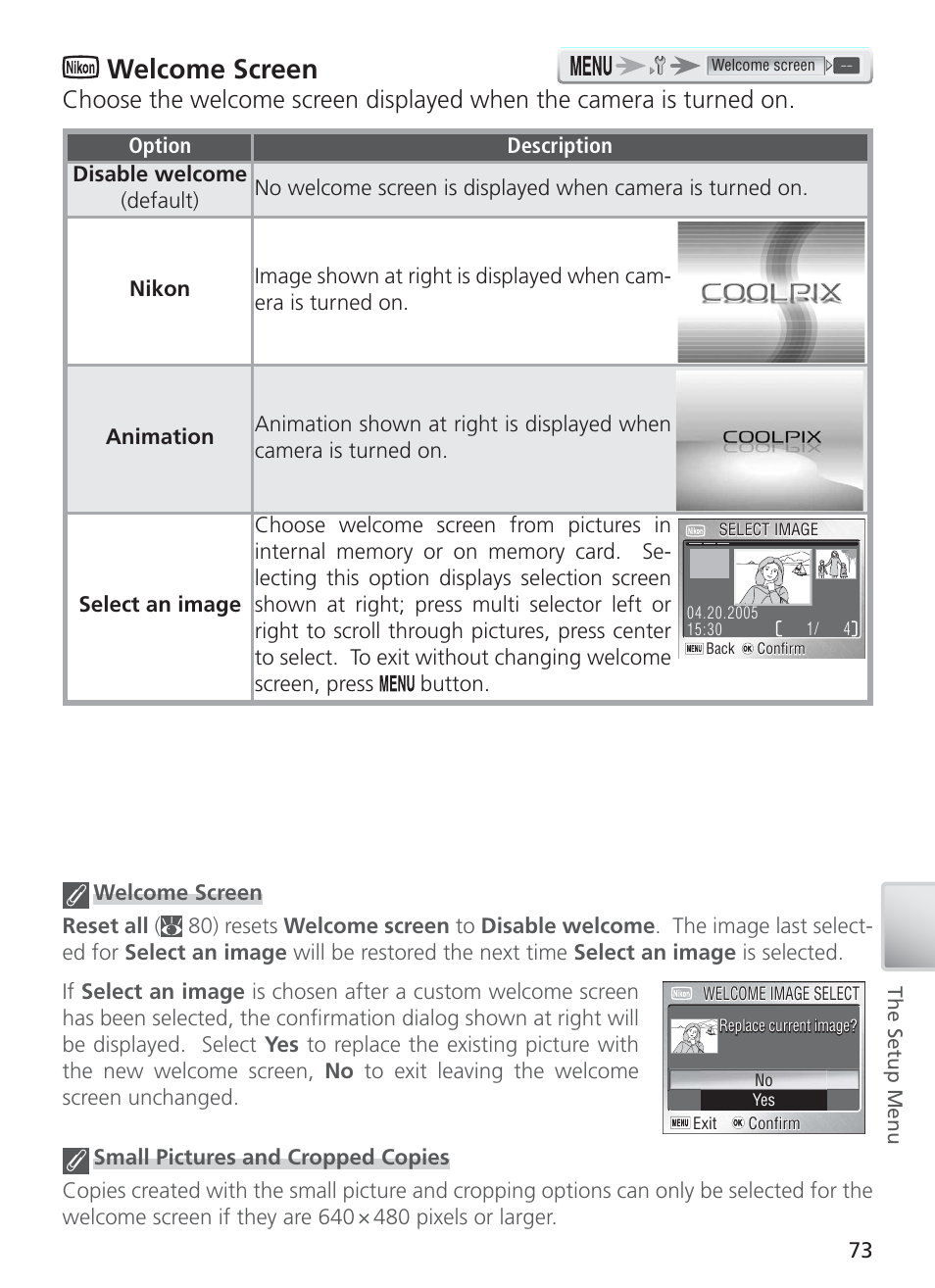 Welcome screen | Nikon COOL PIX S1 User Manual | Page 83 / 110