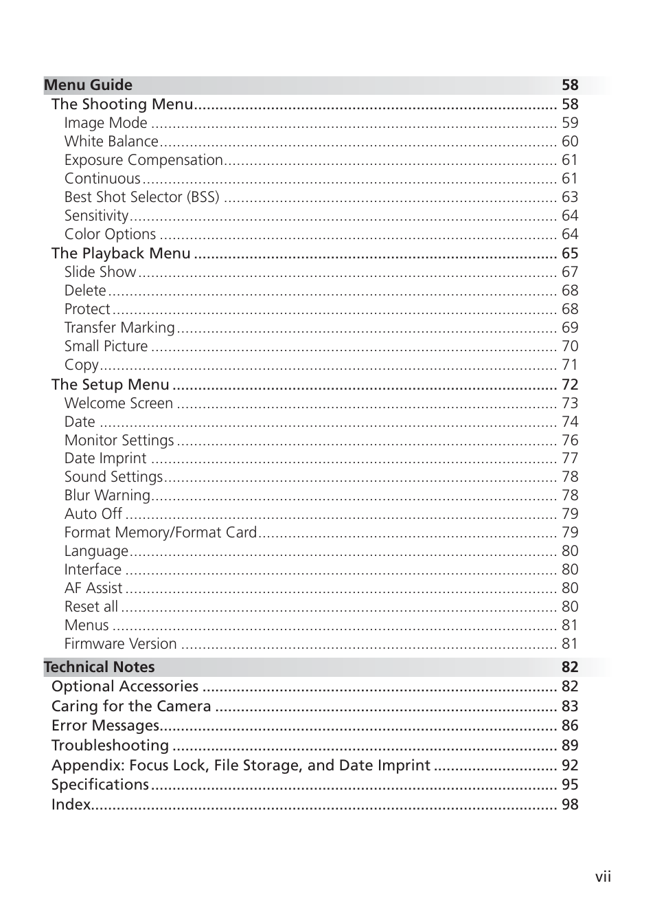 Nikon COOL PIX S1 User Manual | Page 9 / 110