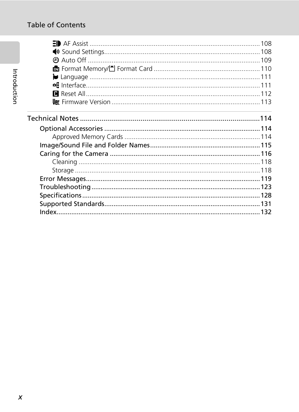 Nikon CoolPix S500 User Manual | Page 12 / 147