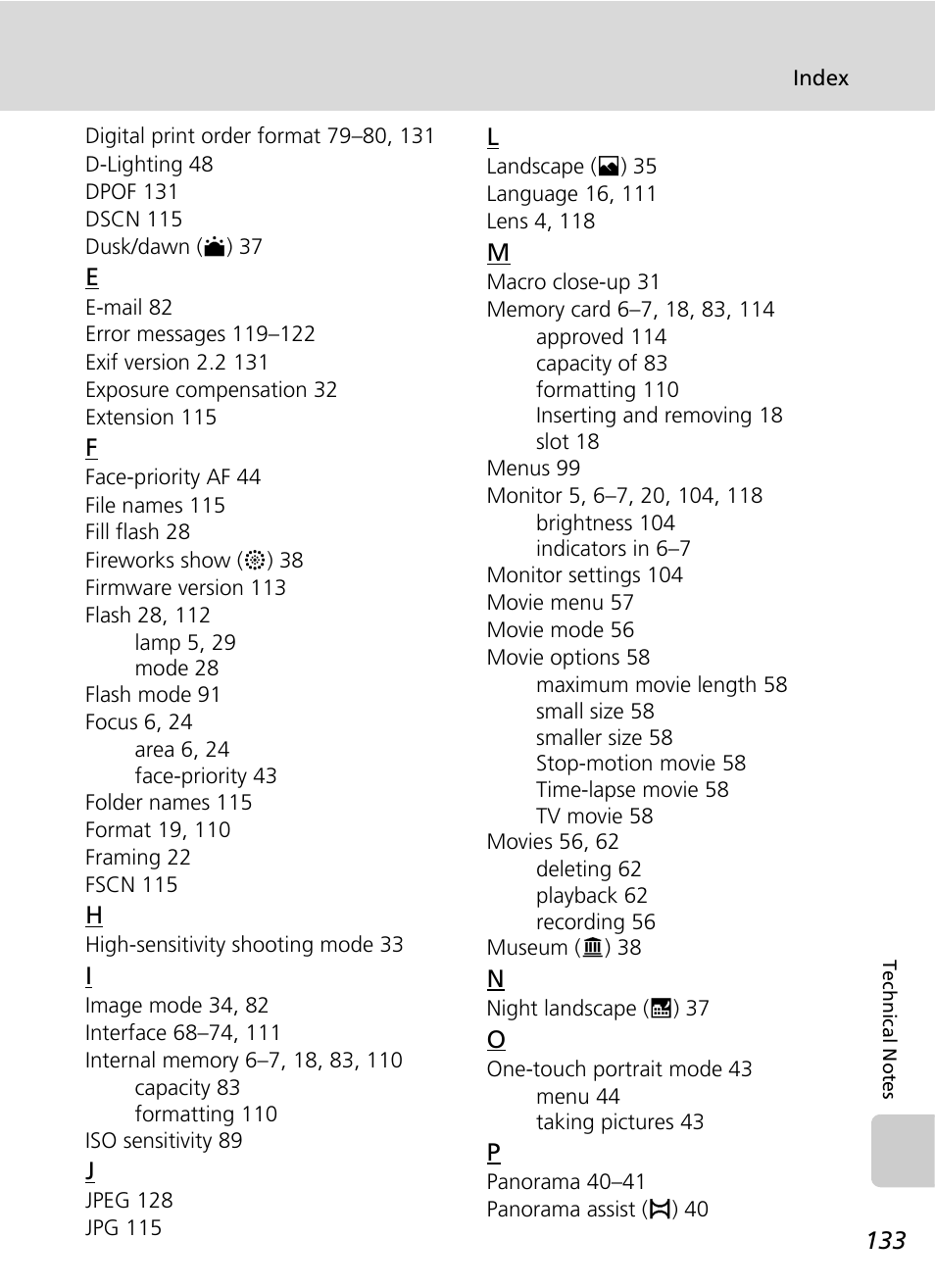 Nikon CoolPix S500 User Manual | Page 145 / 147