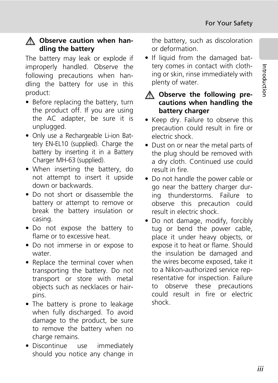 Nikon CoolPix S500 User Manual | Page 5 / 147